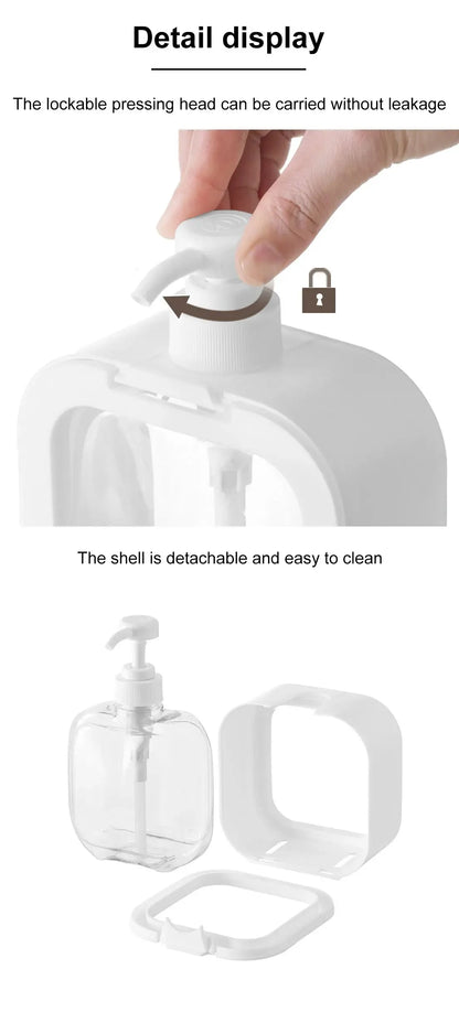 Transparent Pump Bottle with Detachable Shell for Easy Cleaning