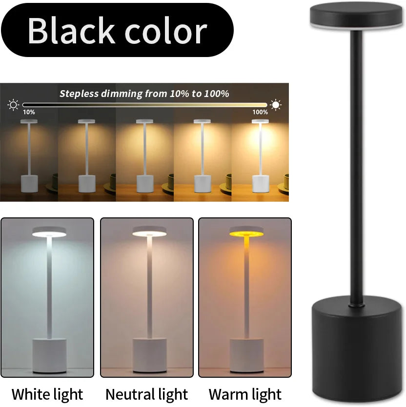 Classic LED Desk Lamp with 3 Colour Modes and Rechargeable Battery