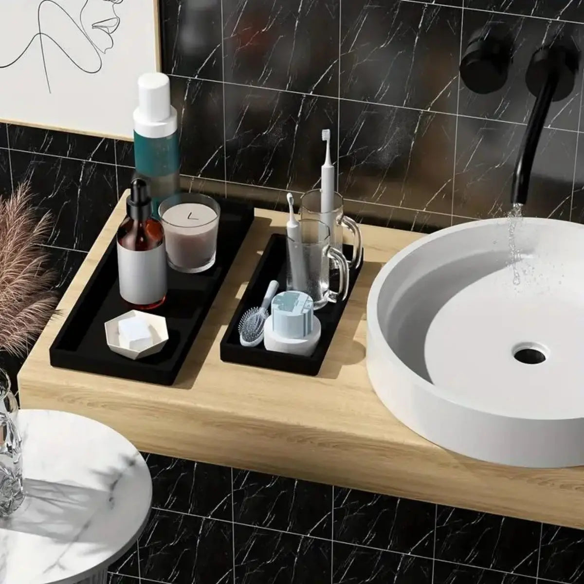 Multipurpose Silicone Tray for Bathroom, Toiletries and Jewellery