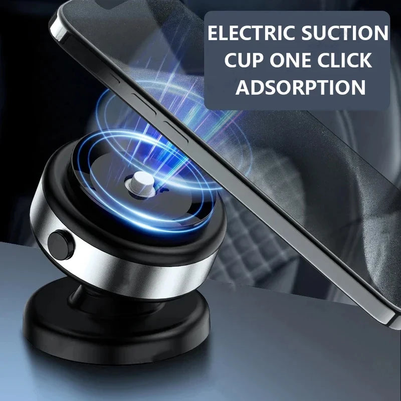 Double-Sided Magnetic Phone Holder with Suction Cup and 360° Rotation