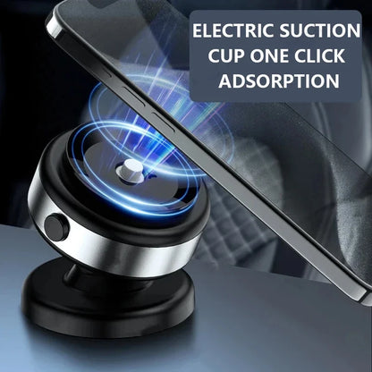 Double-Sided Magnetic Phone Holder with Suction Cup and 360° Rotation