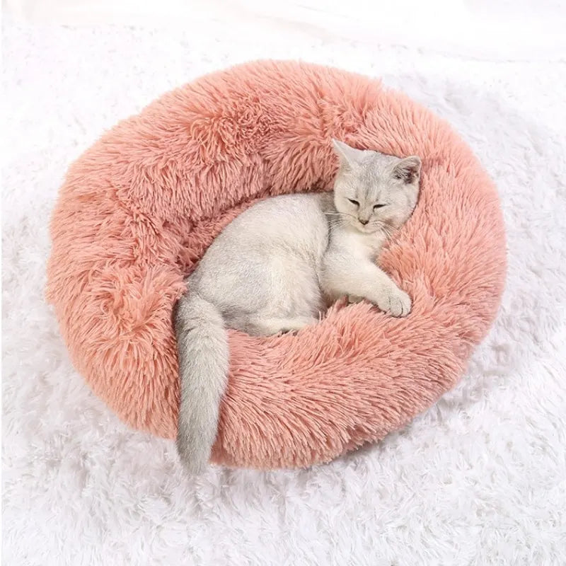 Round Pet Bed for Dogs and Cats Soft Plush