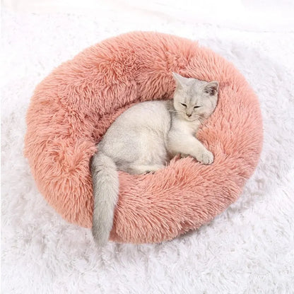 Round Pet Bed for Dogs and Cats Soft Plush