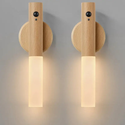 Wireless Motion Sensor Night Lamp LED Magnetic Rechargeable Light for Home