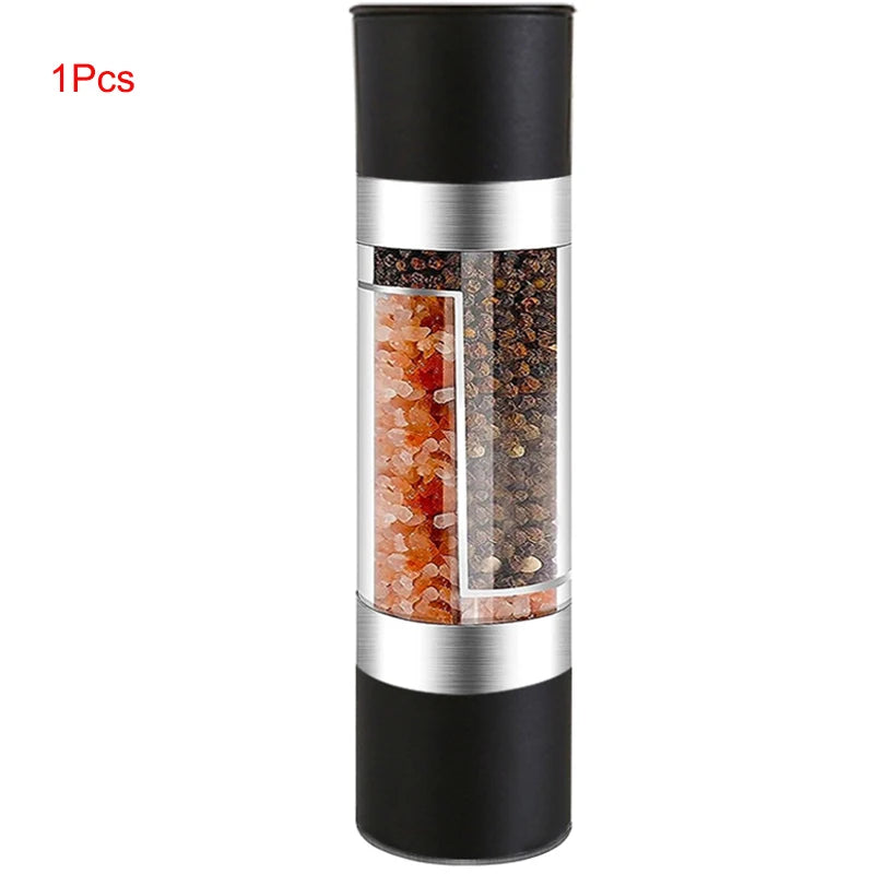 2-in-1 Manual Salt & Pepper Grinder Stainless Steel Adjustable Ceramic Spice Mill