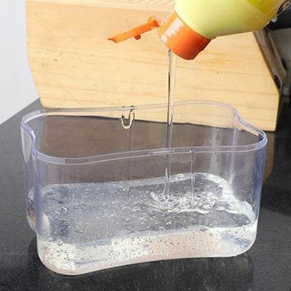 Portable Soap Dispenser for Dishes and Pots Easy-Press Kitchen Cleaning