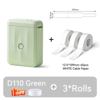 Portable NIIMBOT D110 Label Maker with Tape and App Support
