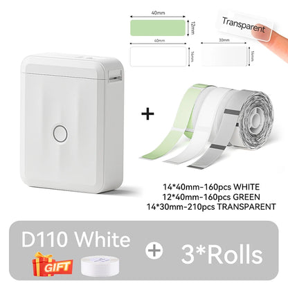 Portable NIIMBOT D110 Label Maker with Tape and App Support