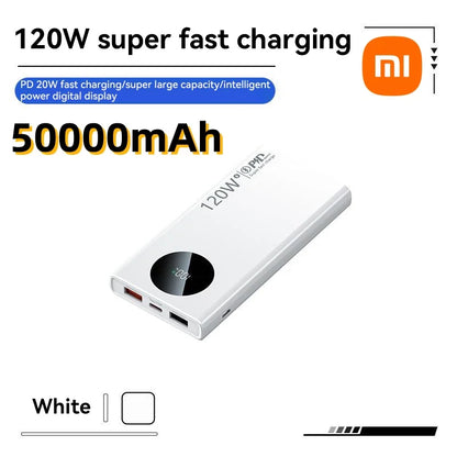 120W 50000mAh Portable Power Bank with Super Fast Charging and LED Display
