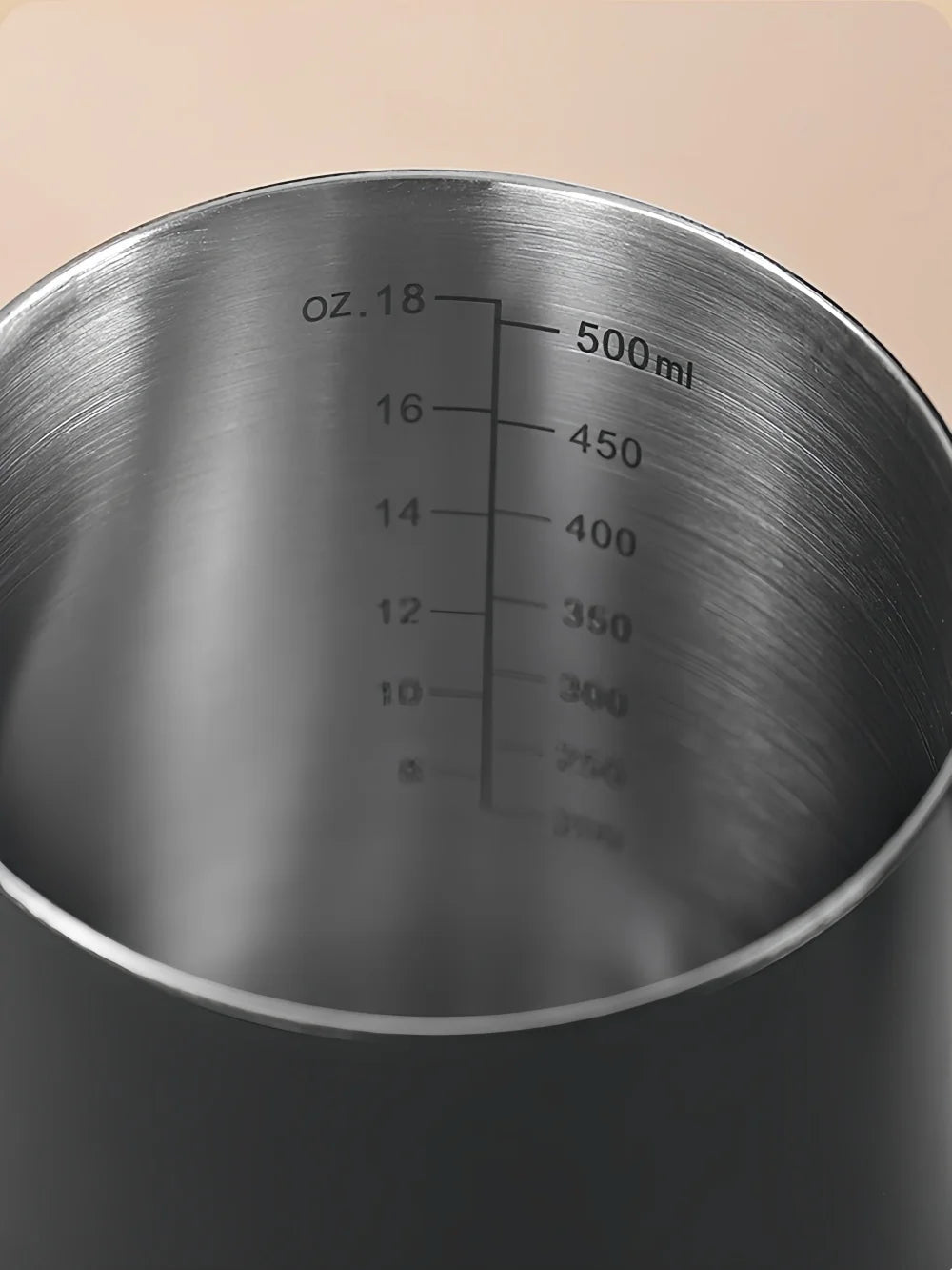 500ml Stainless Steel Coffee Pot with Thermometer and Wooden Handle