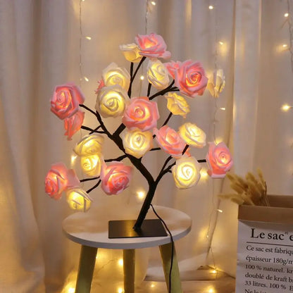 USB Rose Tree Light 3D Floral Lamp for Christmas, Wedding or Bedroom