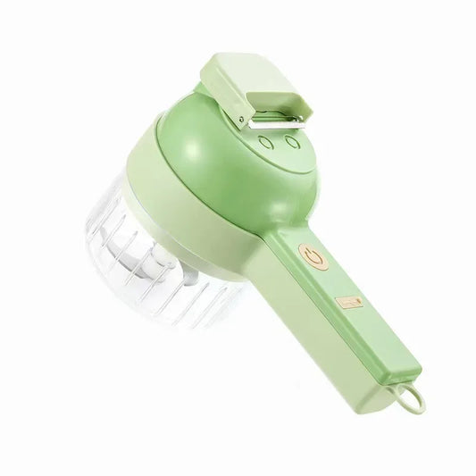 4-in-1 Handheld Electric Food Processor with Cutter, Peeler and Brush