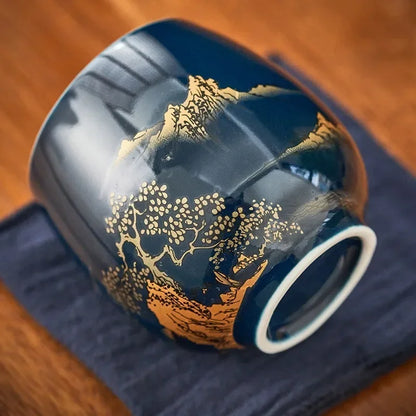 Handmade Japanese-Style Pottery Teacup for Single Serve Brewing