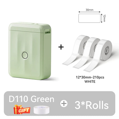 Portable NIIMBOT D110 Label Maker with Tape and App Support