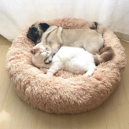 Round Pet Bed for Dogs and Cats Soft Plush