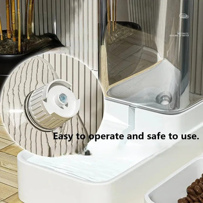 Automatic Water and Food Dispenser for Cats and Dogs Large-Capacity