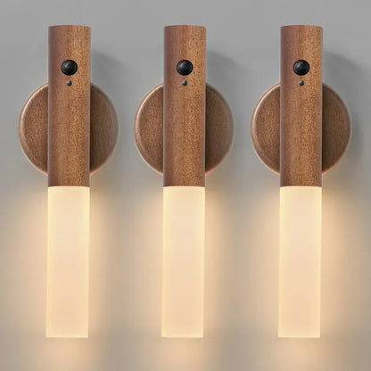 Wireless Motion Sensor Night Lamp LED Magnetic Rechargeable Light for Home