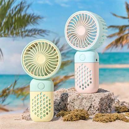 Mini Rechargeable Pocket Fan with Removable Blades and USB Charging