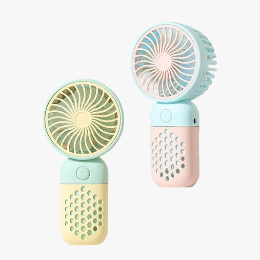Mini Rechargeable Pocket Fan with Removable Blades and USB Charging
