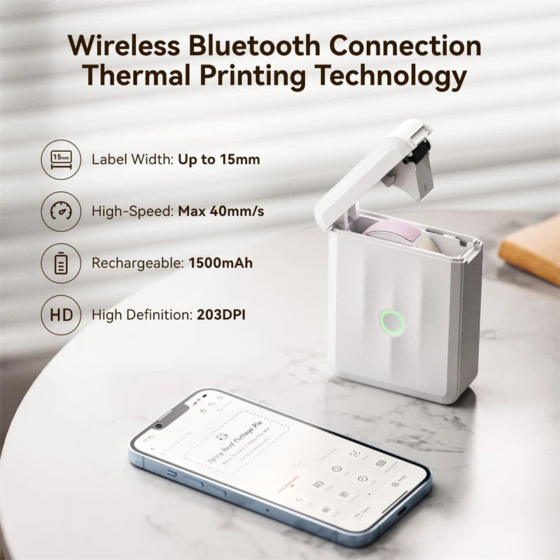 Portable NIIMBOT D110 Label Maker with Tape and App Support