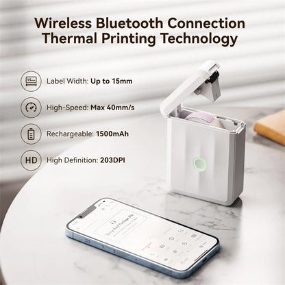 Portable NIIMBOT D110 Label Maker with Tape and App Support