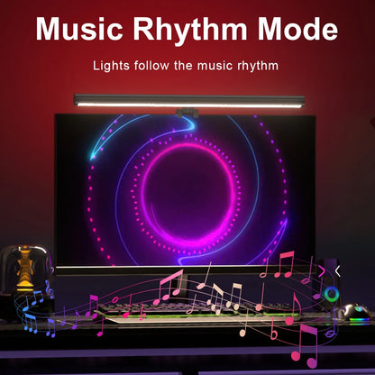 LED Monitor Light Bar Eye-Friendly Screen Lamp with RGB Backlight for Gaming & Work