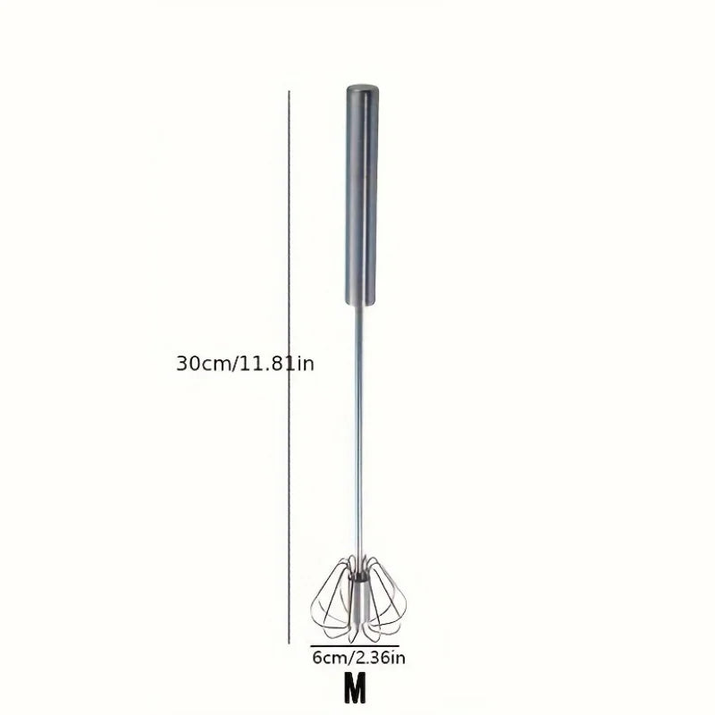Stainless Steel Semi-Automatic Egg Beater for Easy Mixing and Whisking