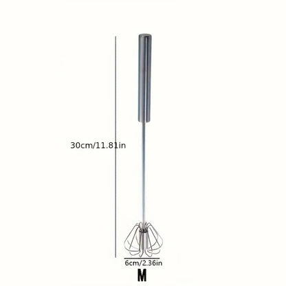 Stainless Steel Semi-Automatic Egg Beater for Easy Mixing and Whisking