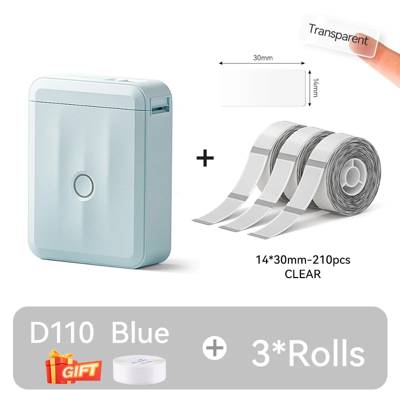 Portable NIIMBOT D110 Label Maker with Tape and App Support