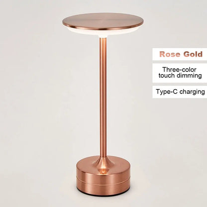 Modern Metal LED Desk Lamp with Stepless Brightness Adjustment