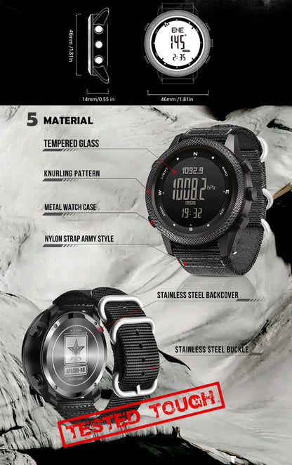 Men’s Waterproof Digital Sport Watch for Running, Swimming and Hiking Functions