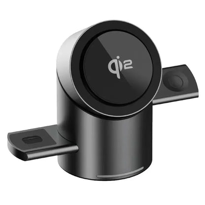 Magnetic 3-in-1 Qi2 Fast Wireless Charger Touch Control Dock for Apple & Android Devices