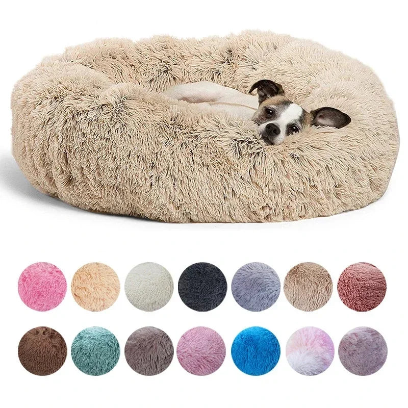 Round Pet Bed for Dogs and Cats Soft Plush