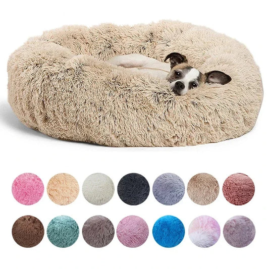 Round Pet Bed for Dogs and Cats Soft Plush