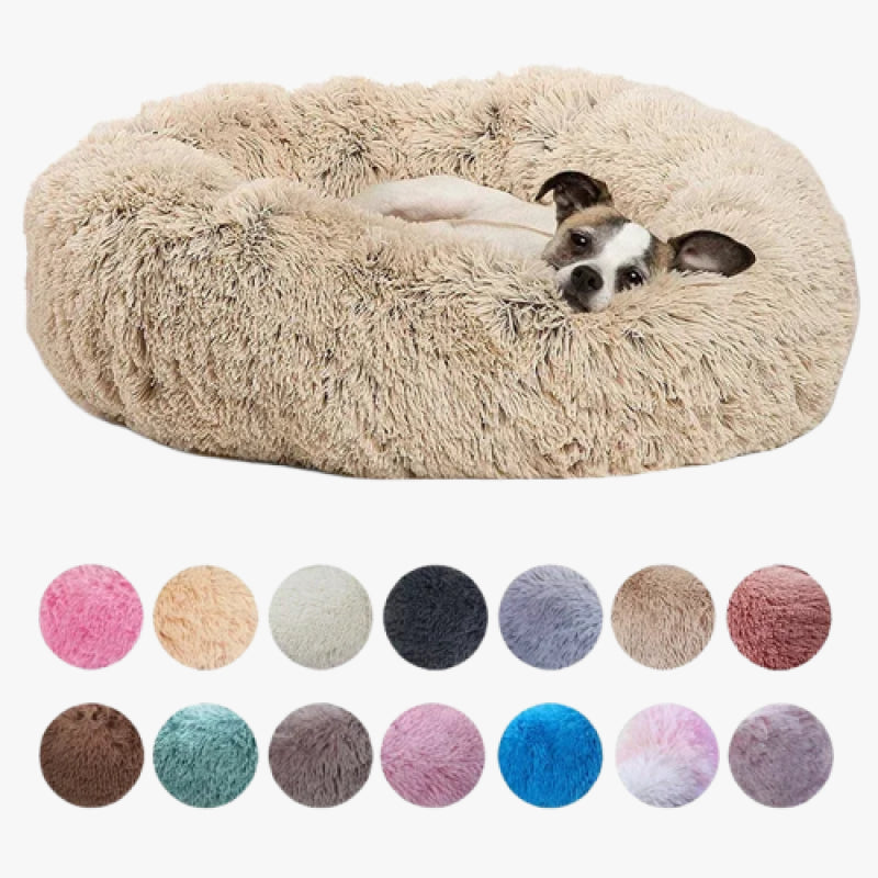 Round Pet Bed for Dogs and Cats Soft Plush