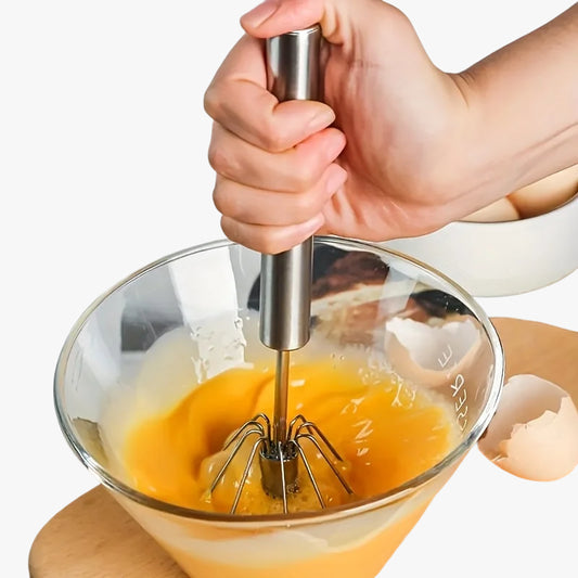 Stainless Steel Semi-Automatic Egg Beater for Easy Mixing and Whisking