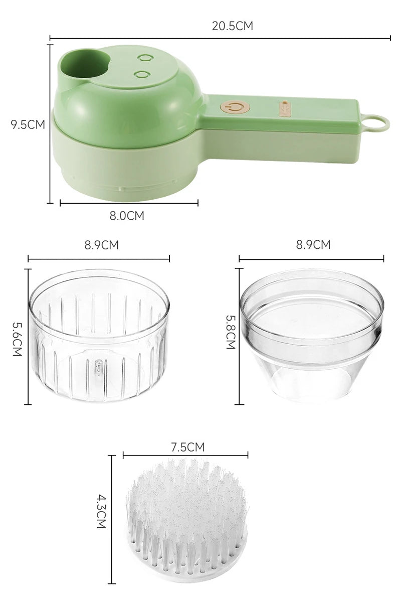 Wireless Food Cutter Set for Vegetables, Fruits and Meat – USB Rechargeable