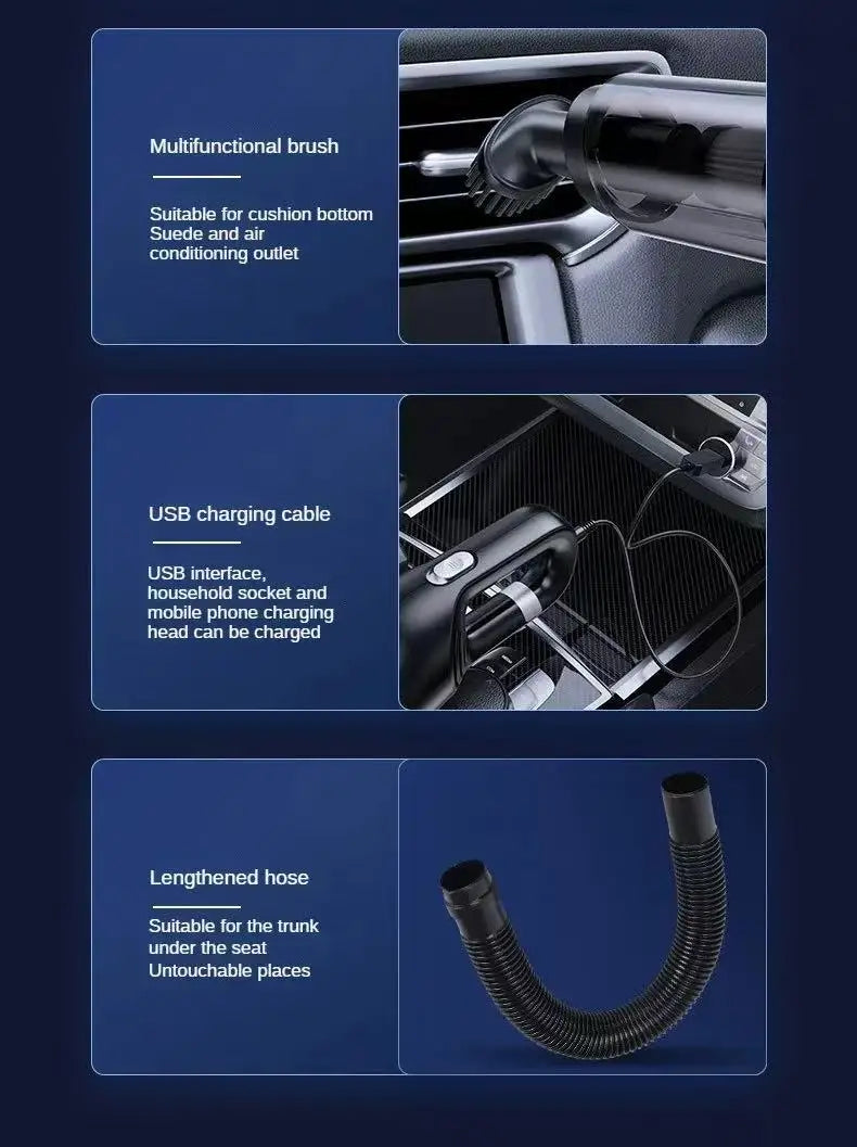 Wireless Portable Vacuum Cleaner with 10000PA Suction Power