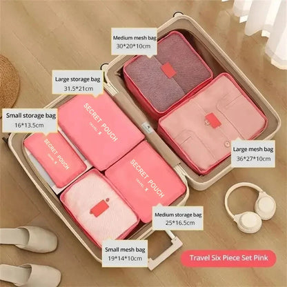 6 Pcs Travel Storage Bags for Clothes, Shoes and Toiletries