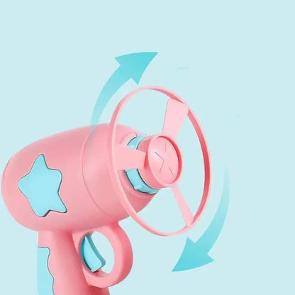 Funny Flying Disc Cat Toy Handheld Launcher for Active Kittens