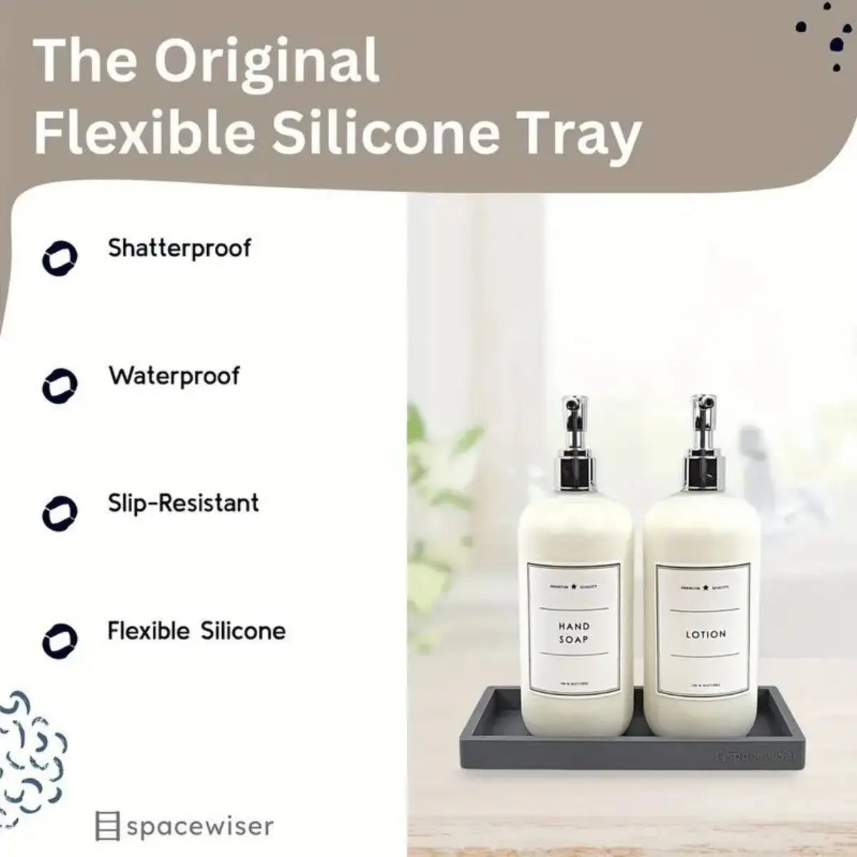Multipurpose Silicone Tray for Bathroom, Toiletries and Jewellery