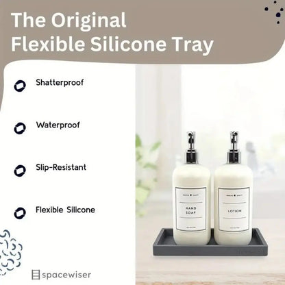 Multipurpose Silicone Tray for Bathroom, Toiletries and Jewellery