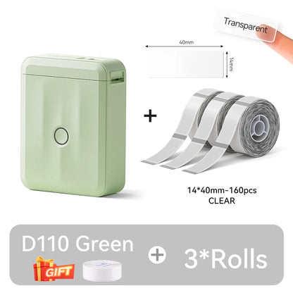 Portable NIIMBOT D110 Label Maker with Tape and App Support