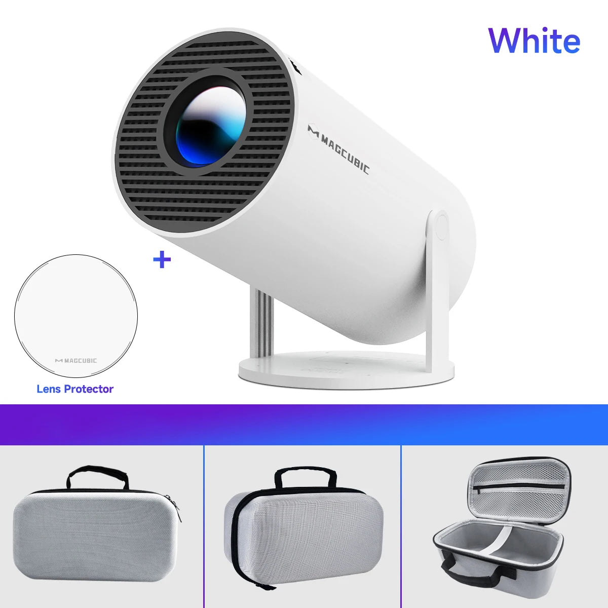 HY300 Pro Smart Projector 4K Supported, 720P Native, Dual WiFi6, Bluetooth 5.0