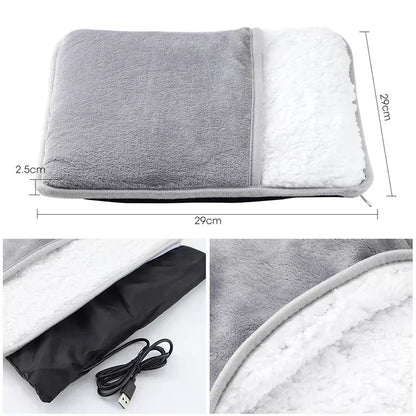 Portable Heated Foot Mat for Home, Office or Bed Use