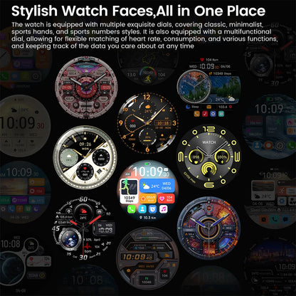 Smart Watch with 1.52" AMOLED Screen, Wireless Charging and Fitness Tracking