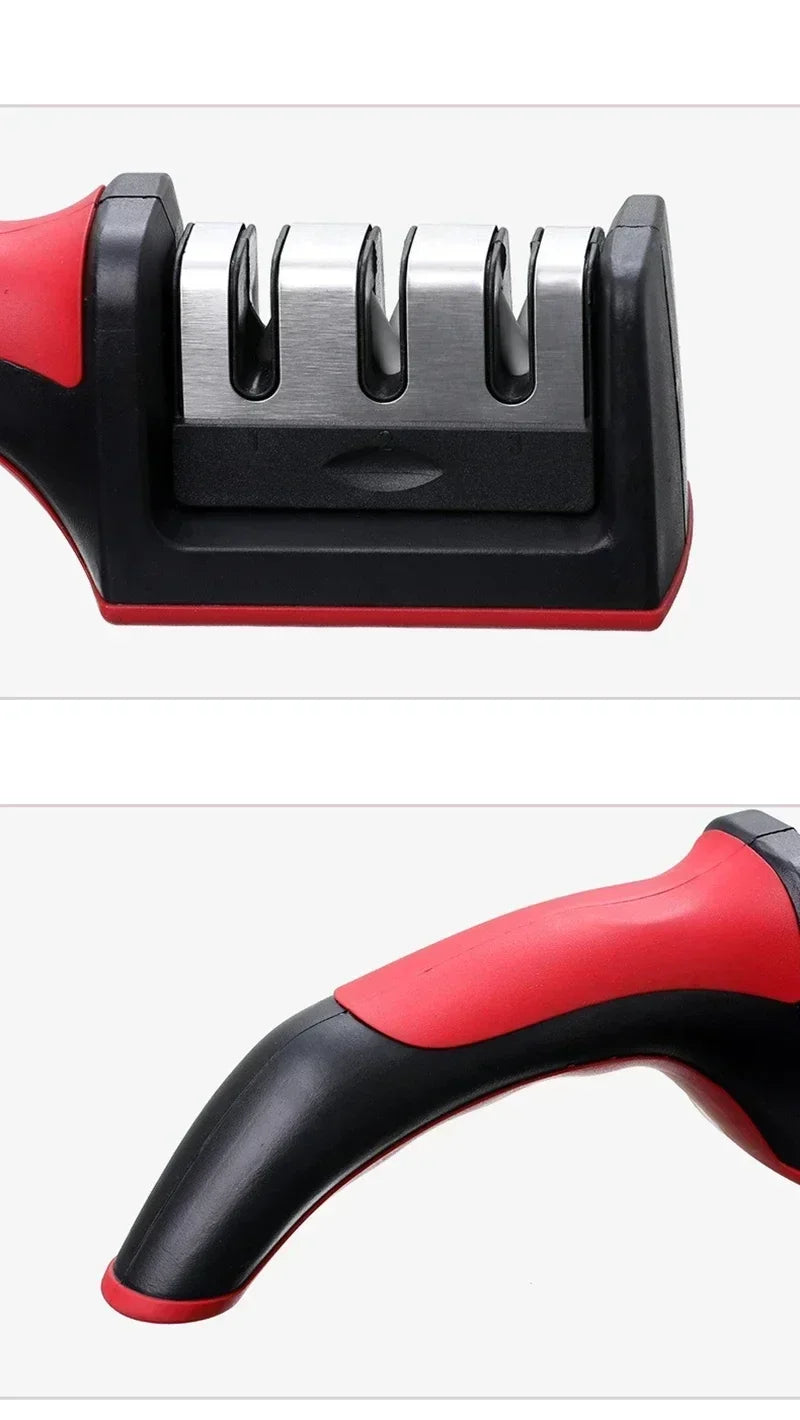 Multi-Purpose 3-Stage Knife Sharpener for Honing and Polishing