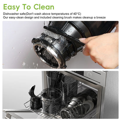BioloMix Cold Press Juicer with 130mm Feed Chute and Triple Mesh Filtration