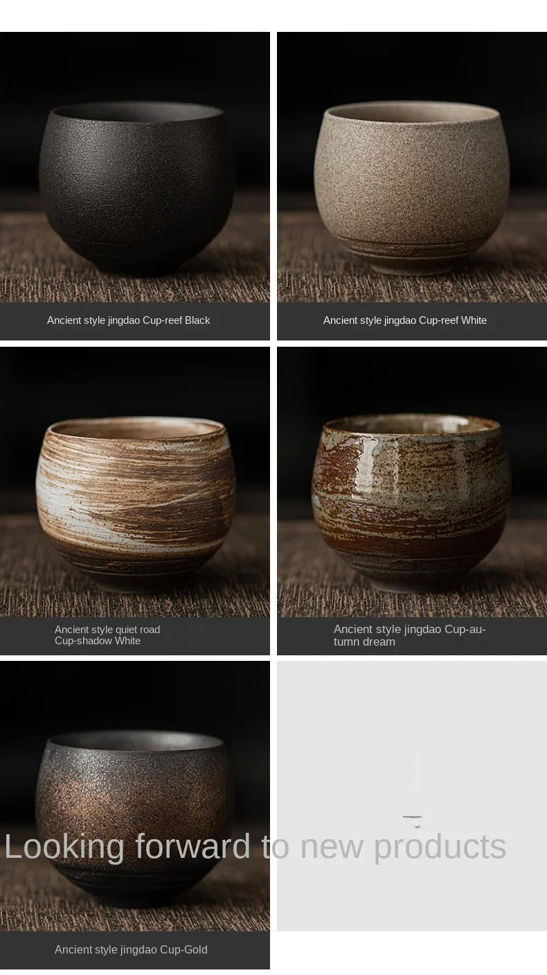 Japanese Style Handmade Stoneware Tea Cup – Ceramic Single Cup