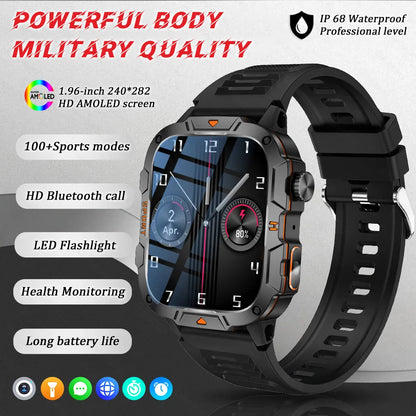 Men's Sports Smartwatch with HD Bluetooth Call & 100+ Modes – Military Grade